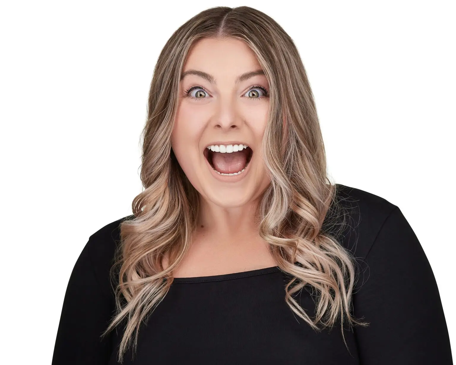 Scared face in a headshot