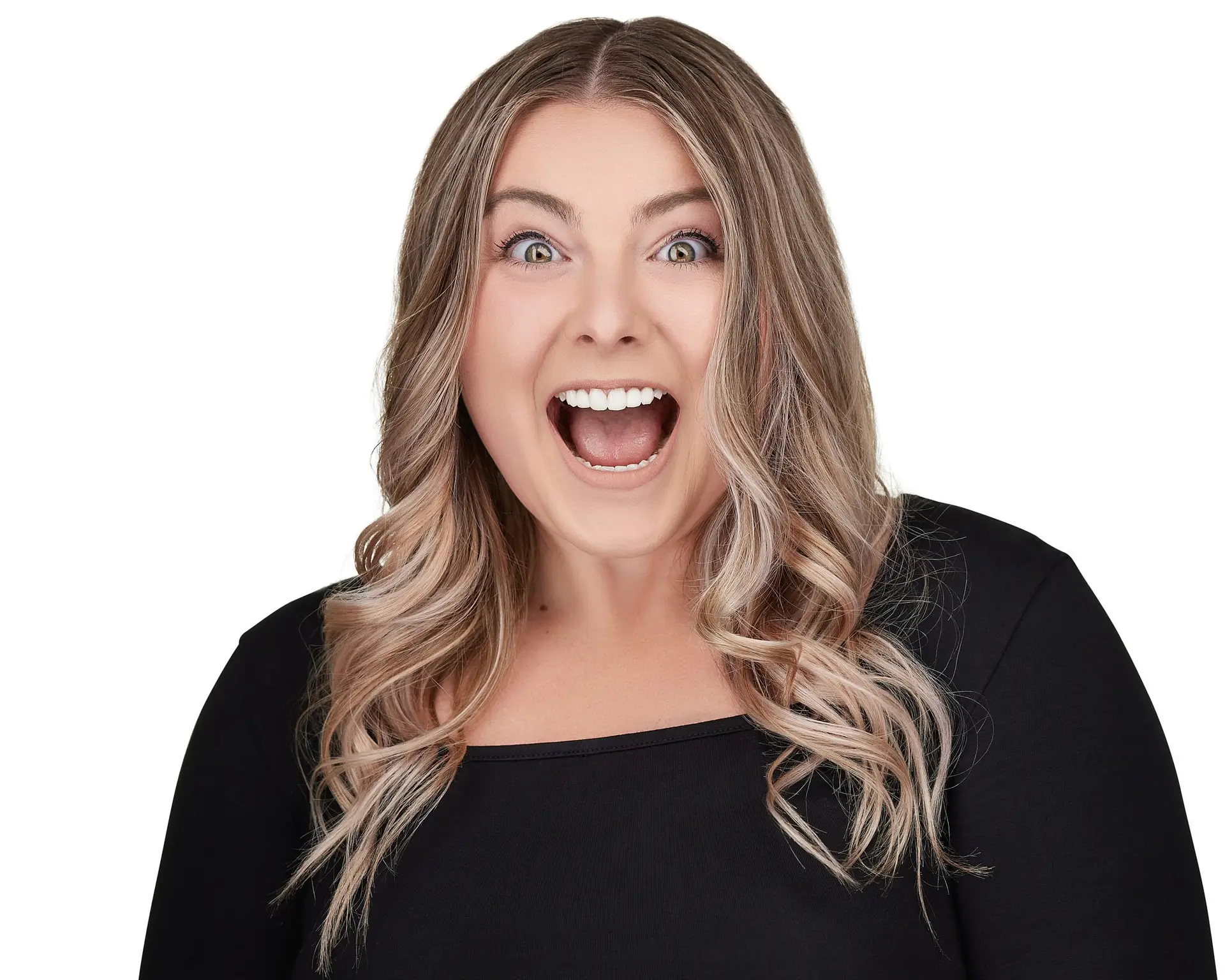 Scared face in a headshot