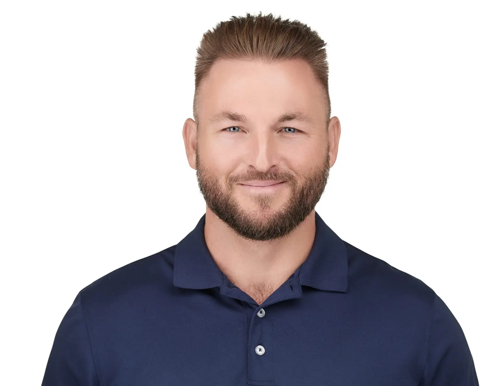 Professional business man headshot on white background
